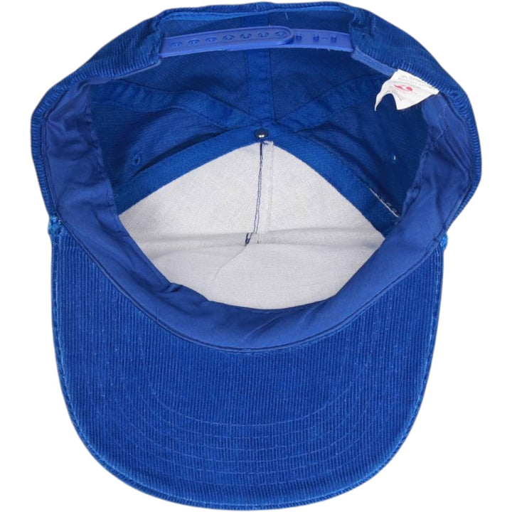 Headline Headwear POLLARD BROS FARMING Advertising Corduroy Cap (One Size Fits All) cotton navy blue type Vintage Second Hand