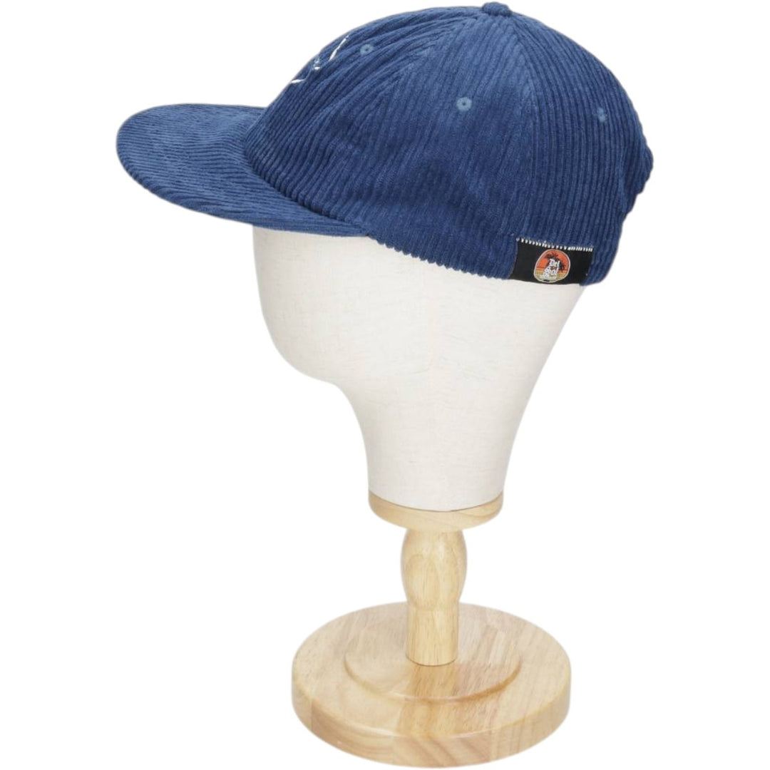 Sir Daniel Del Sol Records Wide-Wale Corduroy Cap (One Size Fits All) unclear navy blue type Vintage Second Hand
