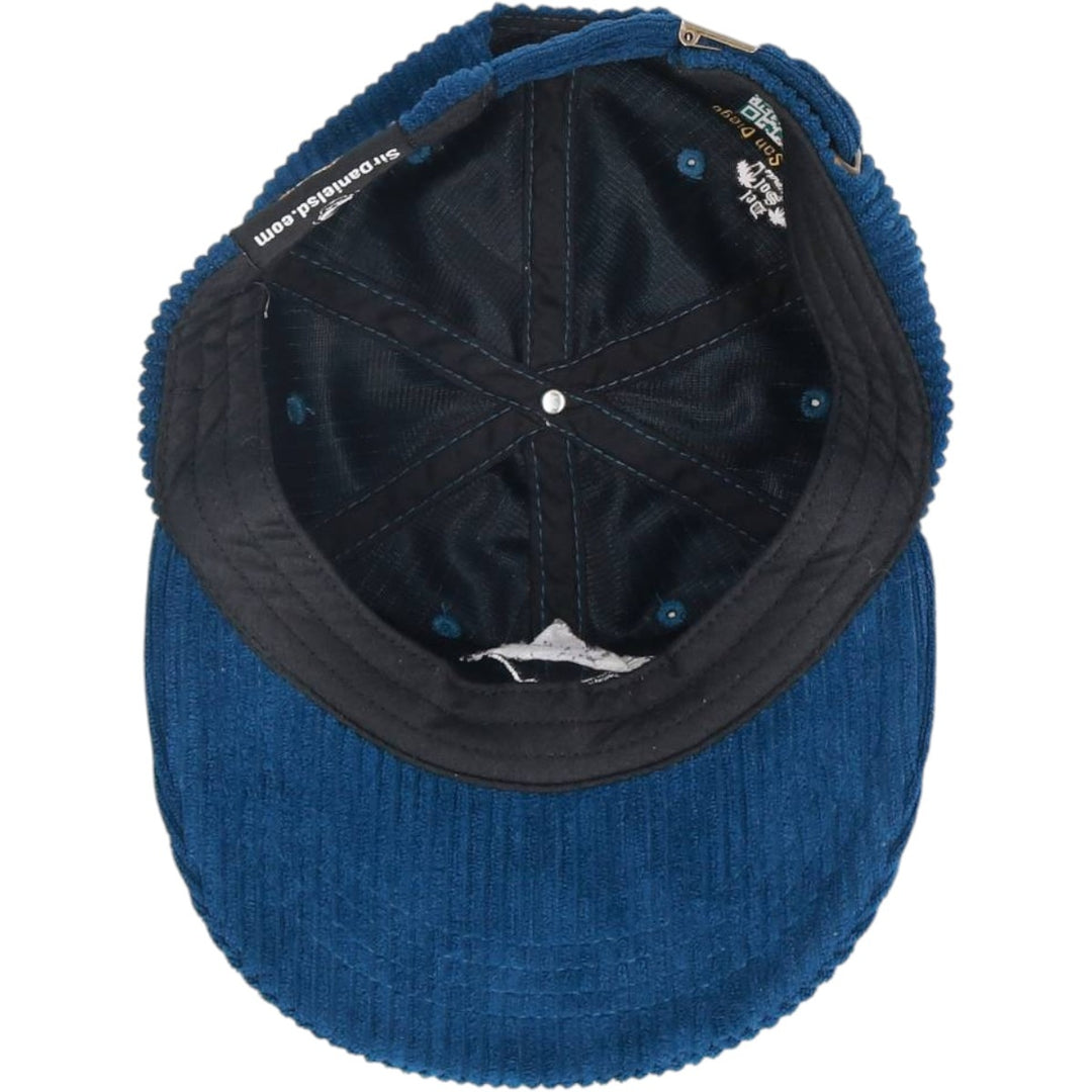 Sir Daniel Del Sol Records Wide-Wale Corduroy Cap (One Size Fits All) unclear navy blue type Vintage Second Hand