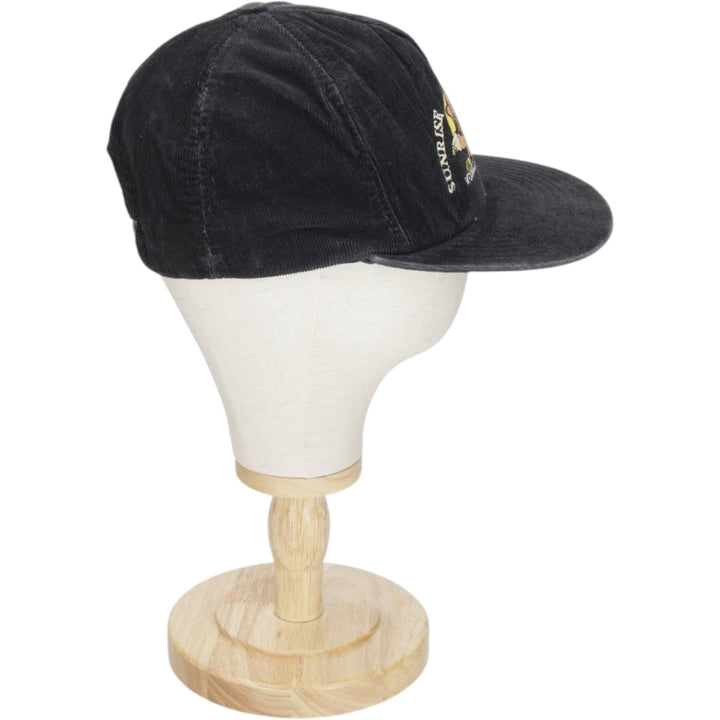 Ram SUNRISE AVIATION Eagle Pattern Advertising Corduroy Cap, Made in USA, One Size Fits All unclear black type Vintage Second Hand