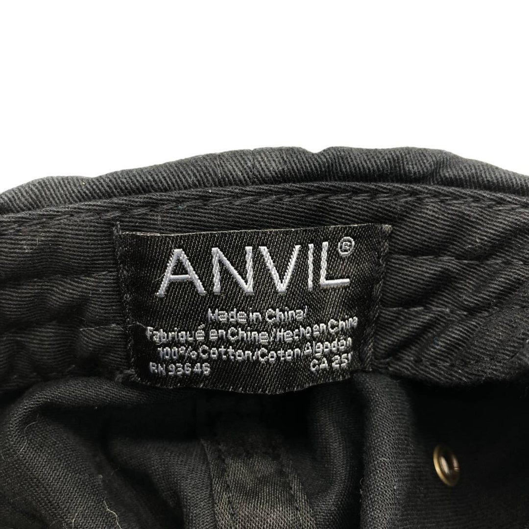 Anvil Baseball Cap, 6-Panel Cap, One Size Fits All cotton black type Vintage Second Hand