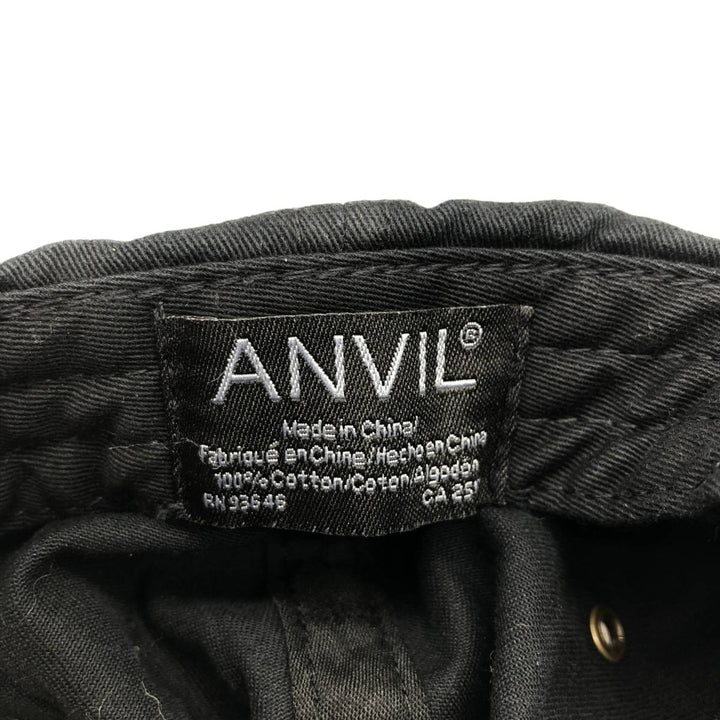 Anvil Baseball Cap, 6-Panel Cap, One Size Fits All cotton black type Vintage Second Hand