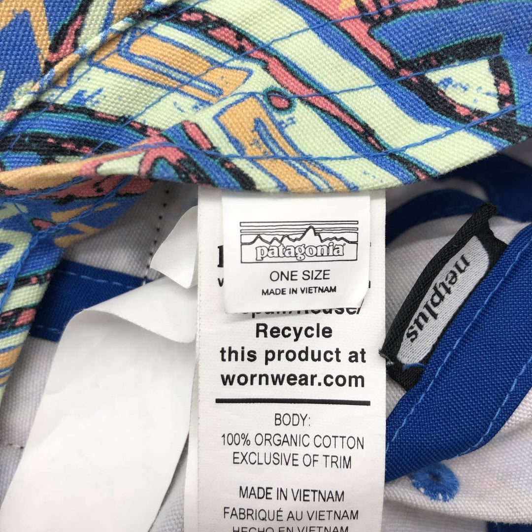 Patagonia P-6 Label Trad Cap 38296SP24 All-over print 6-panel cap, one size fits all. cotton Mint green Vintage Second Hand