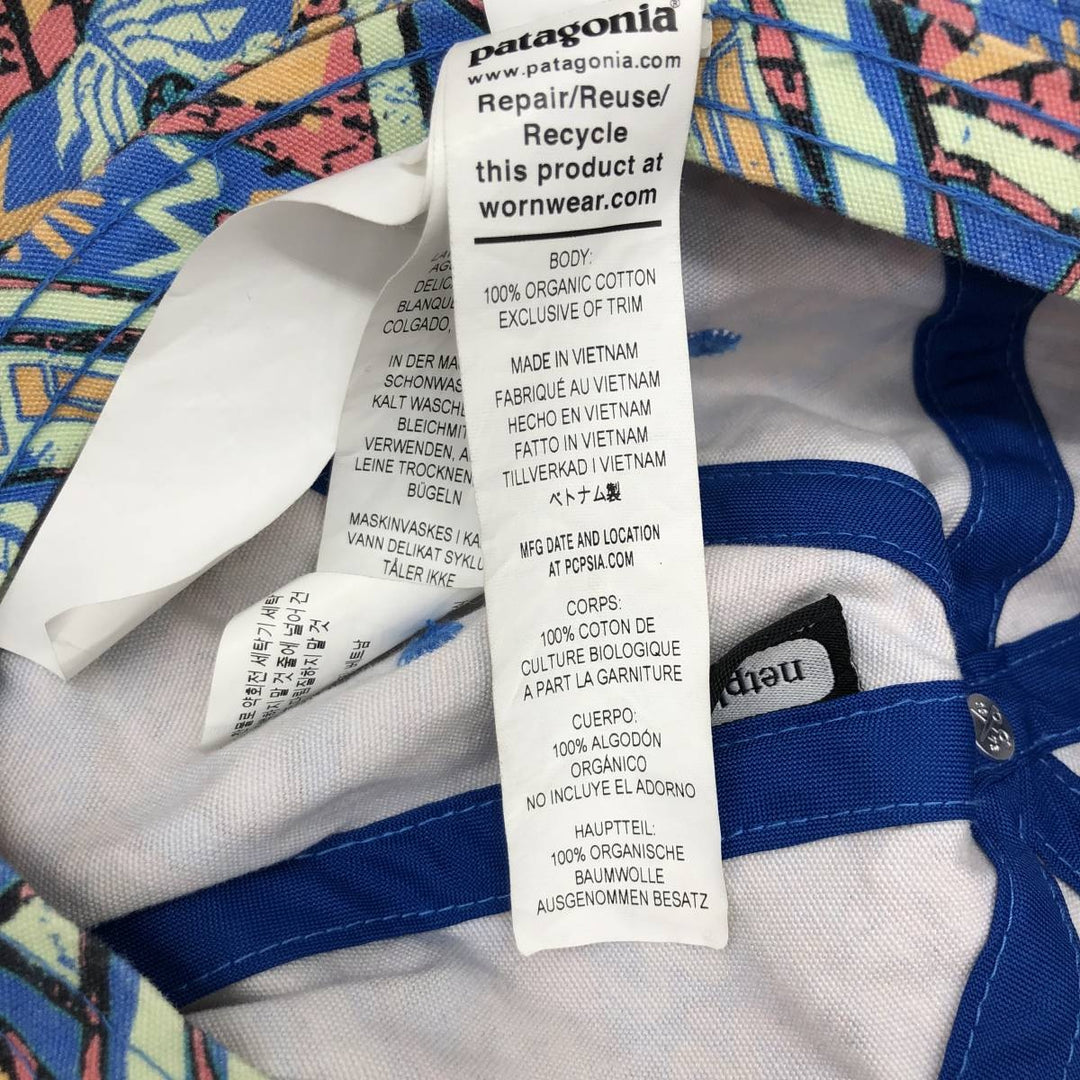 Patagonia P-6 Label Trad Cap 38296SP24 All-over print 6-panel cap, one size fits all. cotton Mint green Vintage Second Hand