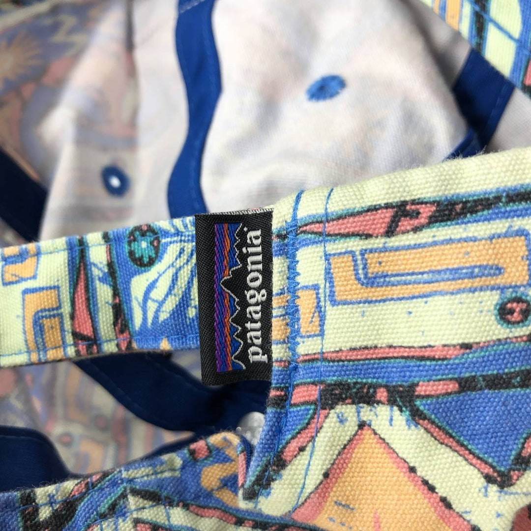 Patagonia P-6 Label Trad Cap 38296SP24 All-over print 6-panel cap, one size fits all. cotton Mint green Vintage Second Hand