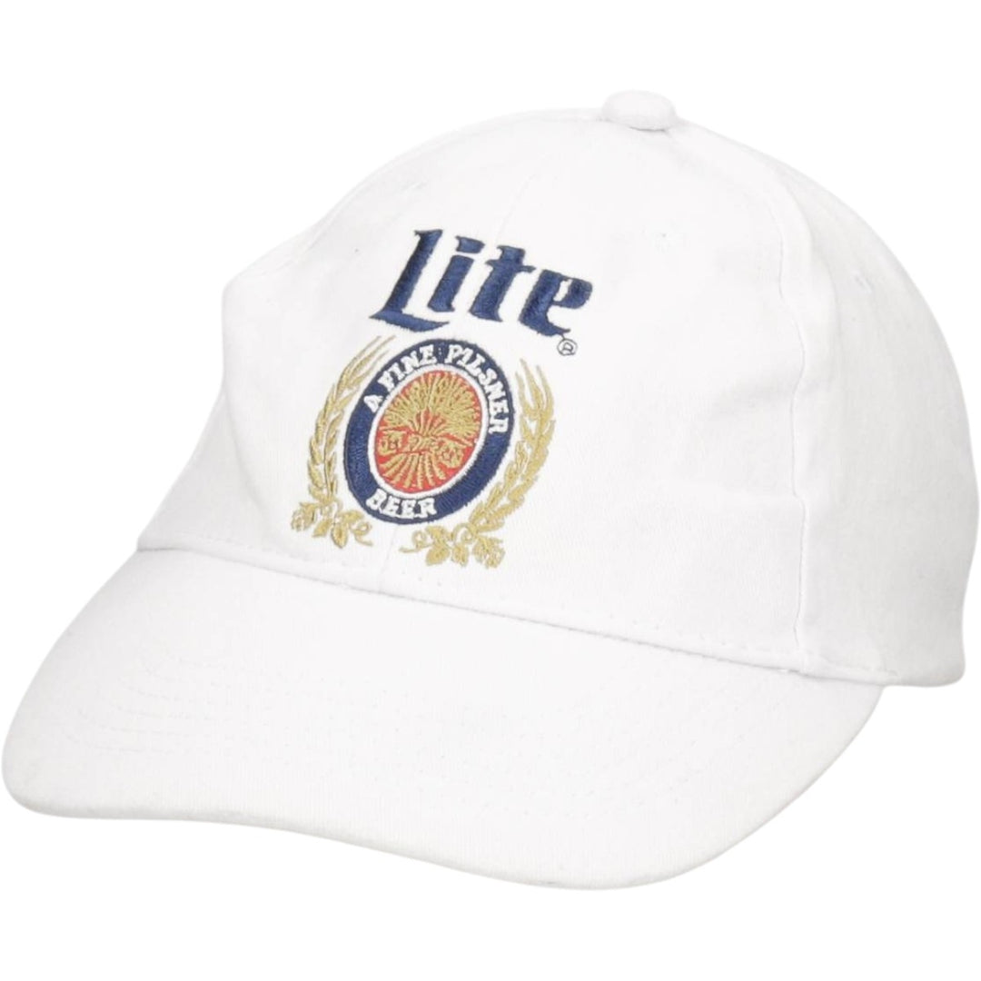 ACME MILLER LITE Advertising Baseball Cap, 6-Panel Cap, One Size Fits All unclear white type Vintage Second Hand