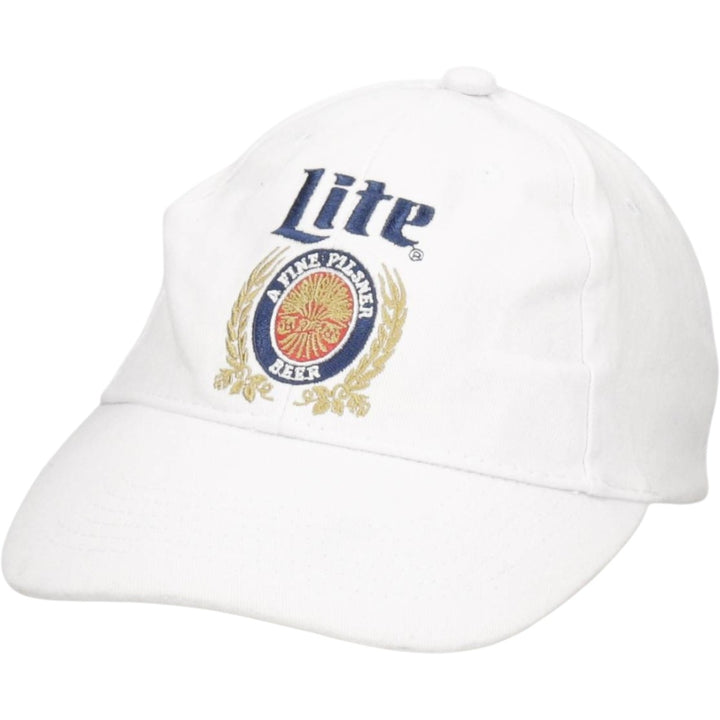 ACME MILLER LITE Advertising Baseball Cap, 6-Panel Cap, One Size Fits All unclear white type Vintage Second Hand