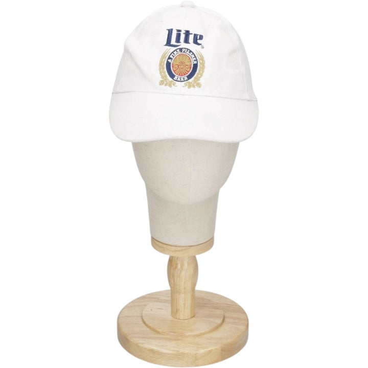 ACME MILLER LITE Advertising Baseball Cap, 6-Panel Cap, One Size Fits All unclear white type Vintage Second Hand