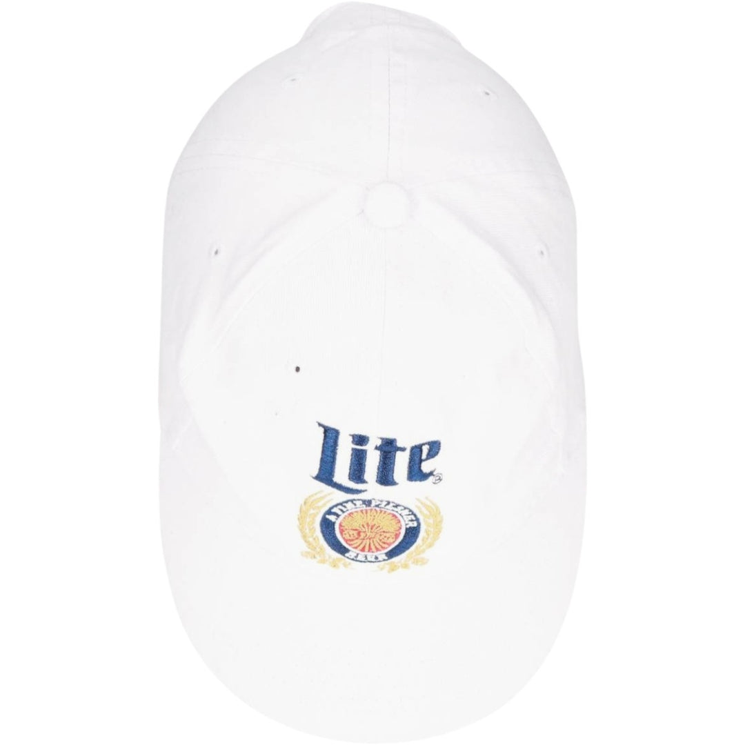 ACME MILLER LITE Advertising Baseball Cap, 6-Panel Cap, One Size Fits All unclear white type Vintage Second Hand