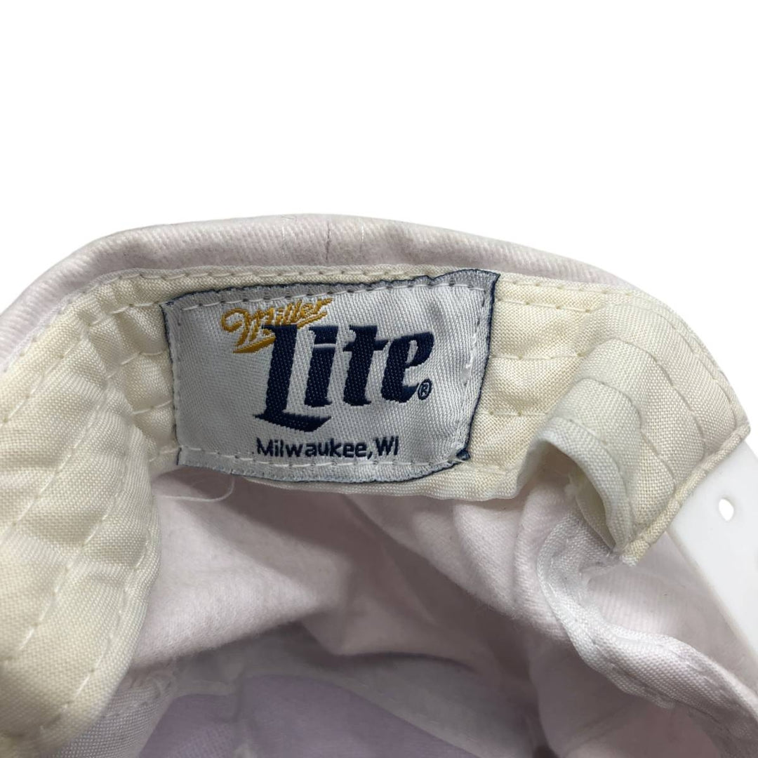 ACME MILLER LITE Advertising Baseball Cap, 6-Panel Cap, One Size Fits All unclear white type Vintage Second Hand