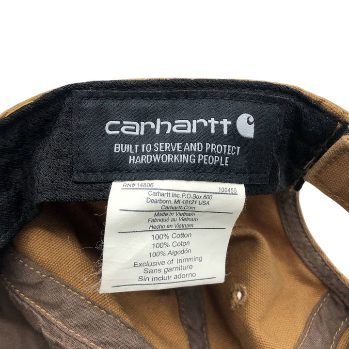 Carhartt 6-Panel Baseball Cap, One Size Fits Most cotton beige type brown Vintage Second Hand