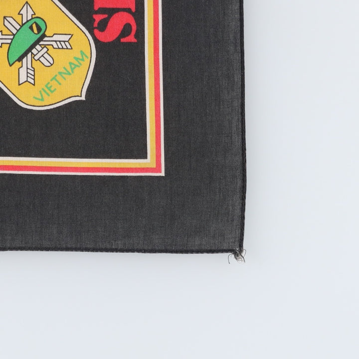 80s-90'S all-over print bandana, made in USA, vintage. cotton black type Vintage Second Hand