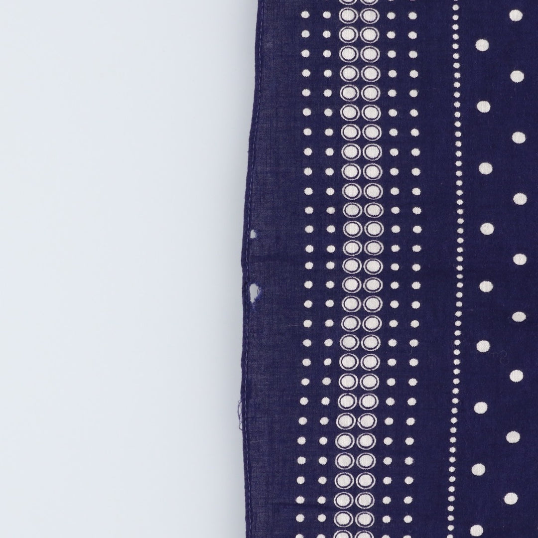 1960'S TOWER polka dot pattern single selvedge bandana vintage cotton navy blue type Vintage Second Hand