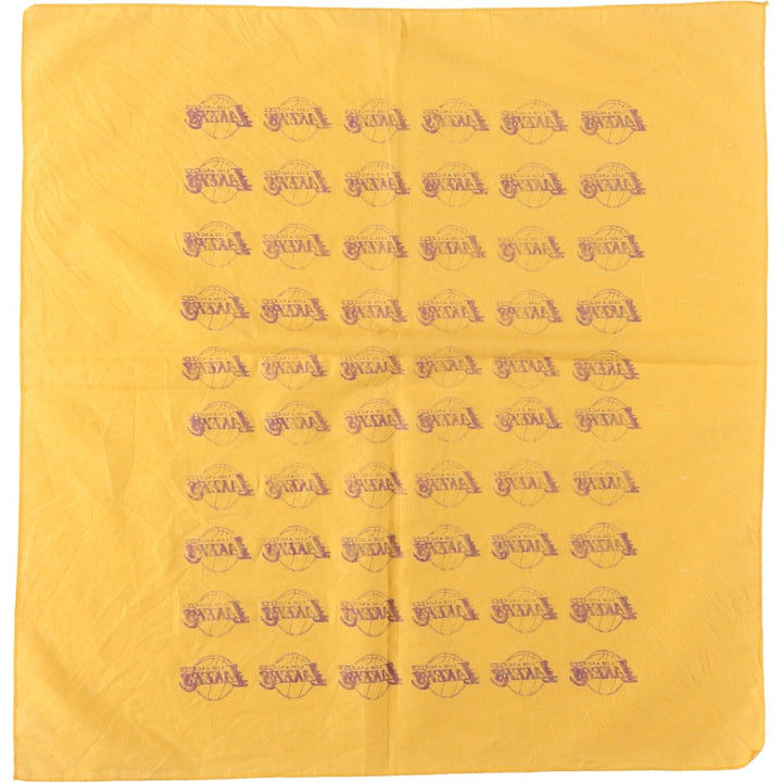 NBA LOS ANGELES LAKERS All-over print bandana unclear yellow type Vintage Second Hand