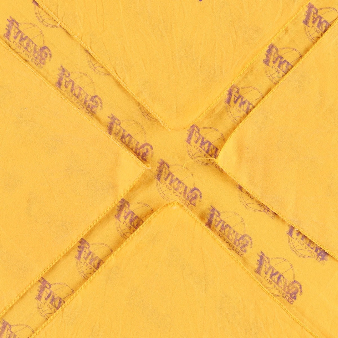NBA LOS ANGELES LAKERS All-over print bandana unclear yellow type Vintage Second Hand