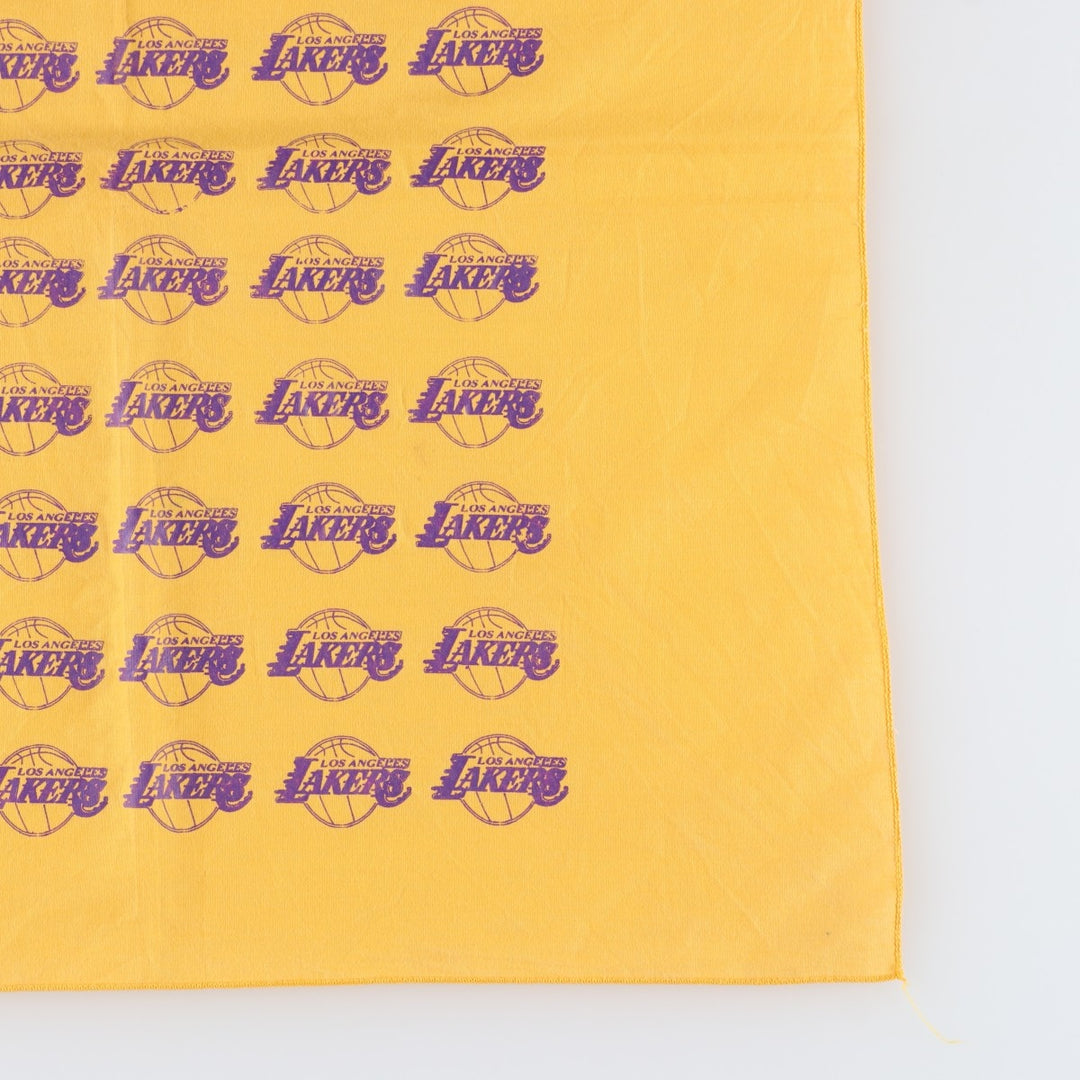NBA LOS ANGELES LAKERS All-over print bandana unclear yellow type Vintage Second Hand