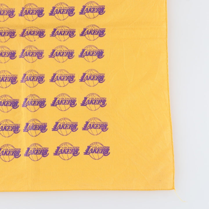 NBA LOS ANGELES LAKERS All-over print bandana unclear yellow type Vintage Second Hand