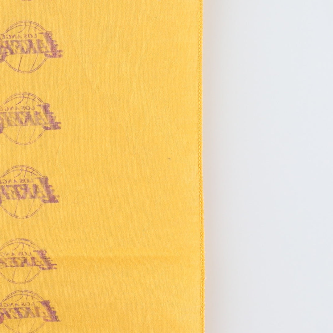 NBA LOS ANGELES LAKERS All-over print bandana unclear yellow type Vintage Second Hand