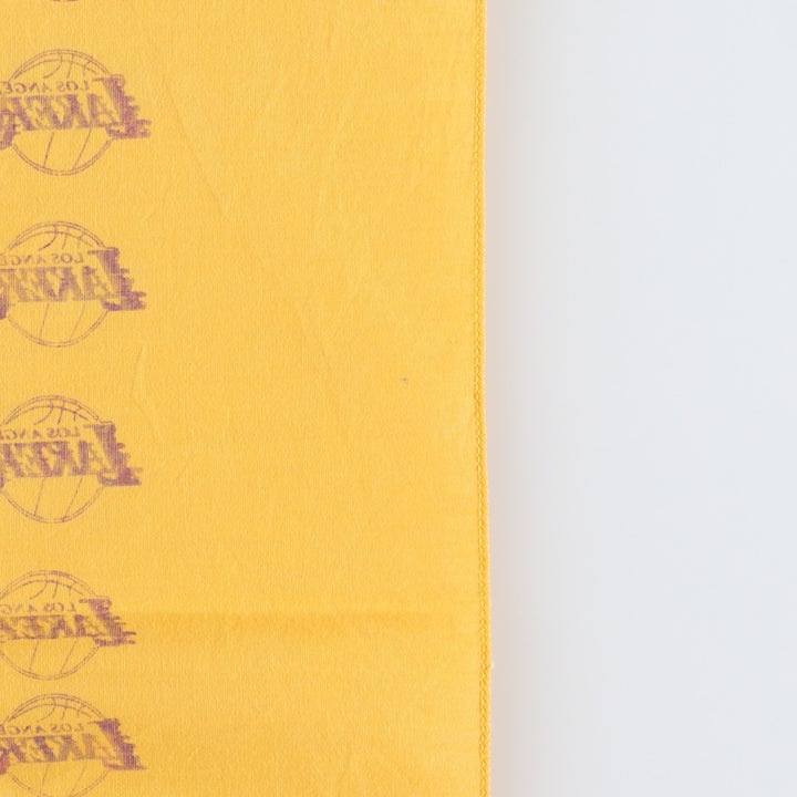 NBA LOS ANGELES LAKERS All-over print bandana unclear yellow type Vintage Second Hand