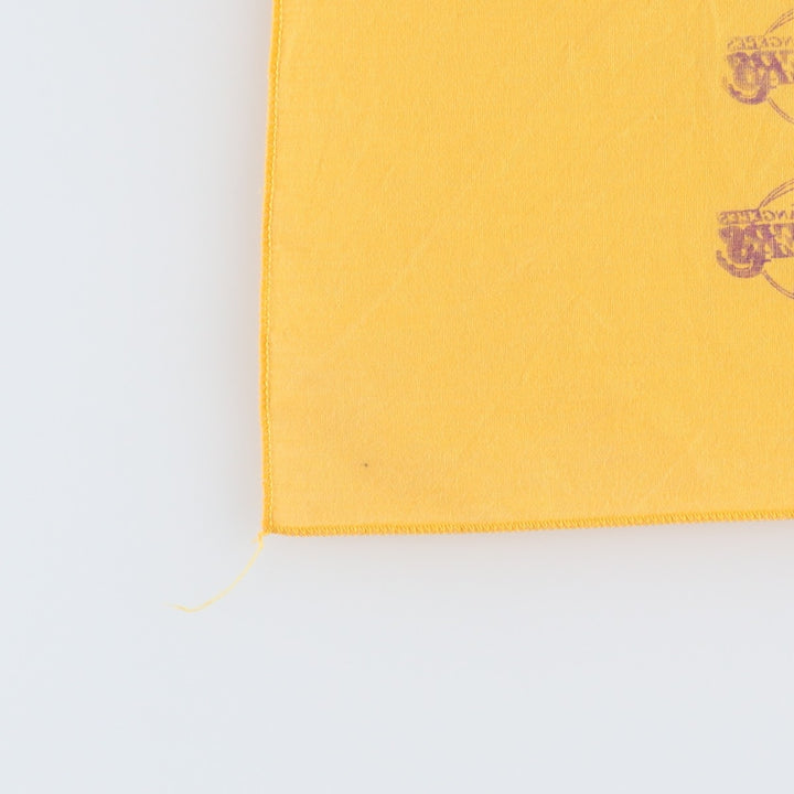NBA LOS ANGELES LAKERS All-over print bandana unclear yellow type Vintage Second Hand