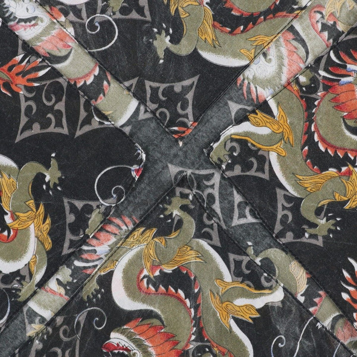 All-over dragon pattern bandana unclear black type Vintage Second Hand