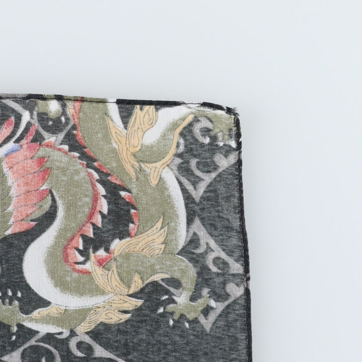 All-over dragon pattern bandana unclear black type Vintage Second Hand