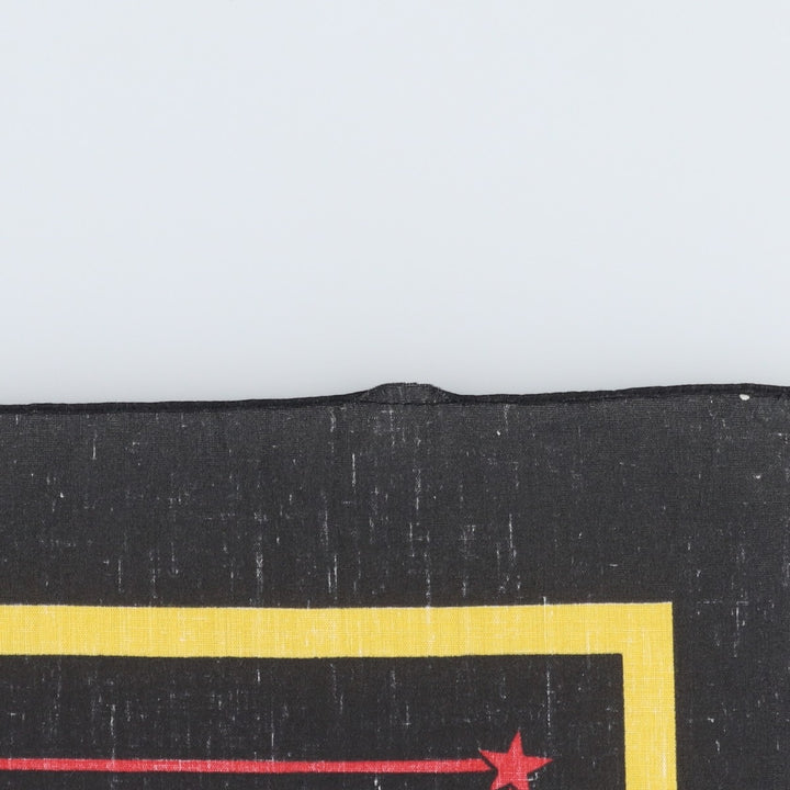 80s-90'S Harley-Davidson all-over eagle pattern bandana, made in the USA, vintage. polyester black type Vintage Second Hand