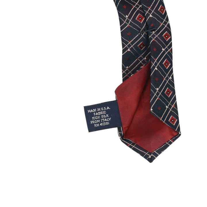 90'S Ralph Lauren POLO by Ralph Lauren all-over print tie, made in the USA, vintage. silk Charcoal Vintage Second Hand