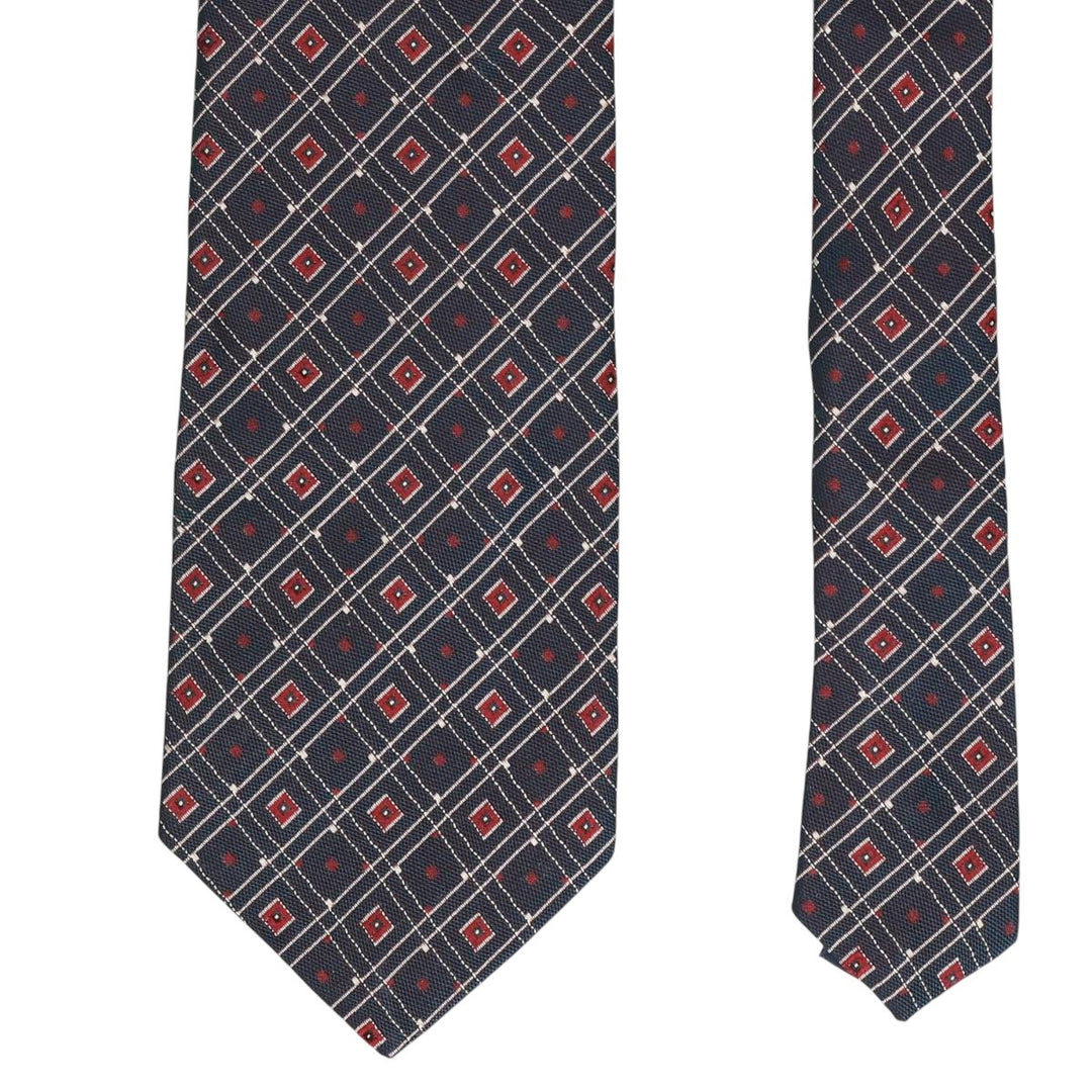 90'S Ralph Lauren POLO by Ralph Lauren all-over print tie, made in the USA, vintage. silk Charcoal Vintage Second Hand