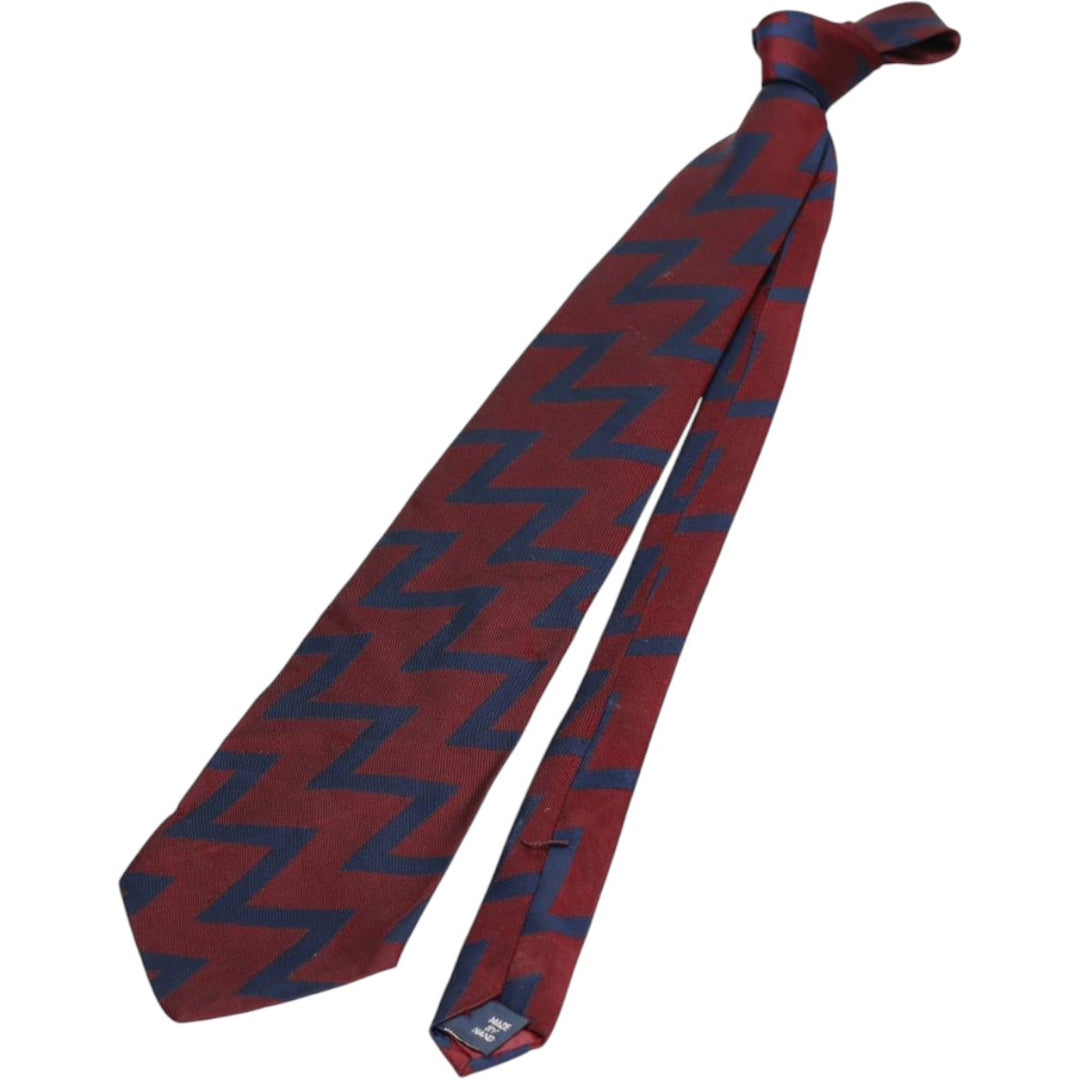 Ralph Lauren POLO by Ralph Lauren all-over print tie, made in the USA, vintage. silk burgundy type Vintage Second Hand