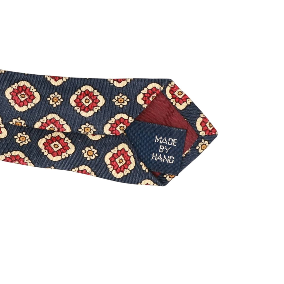 90'S Ralph Lauren POLO by Ralph Lauren all-over print tie, made in the USA, vintage. silk navy blue type Vintage Second Hand