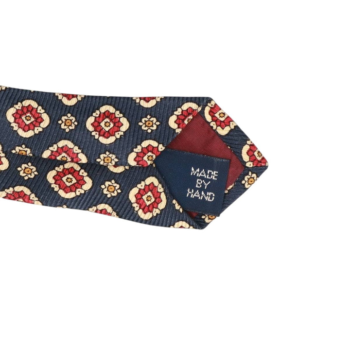 90'S Ralph Lauren POLO by Ralph Lauren all-over print tie, made in the USA, vintage. silk navy blue type Vintage Second Hand