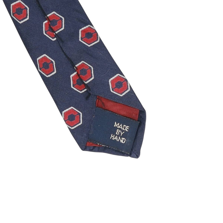 90'S Ralph Lauren POLO by Ralph Lauren all-over print tie, made in the USA, vintage. silk navy blue type Vintage Second Hand
