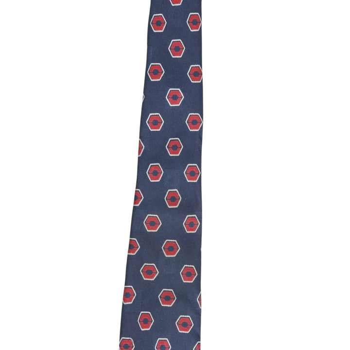 90'S Ralph Lauren POLO by Ralph Lauren all-over print tie, made in the USA, vintage. silk navy blue type Vintage Second Hand