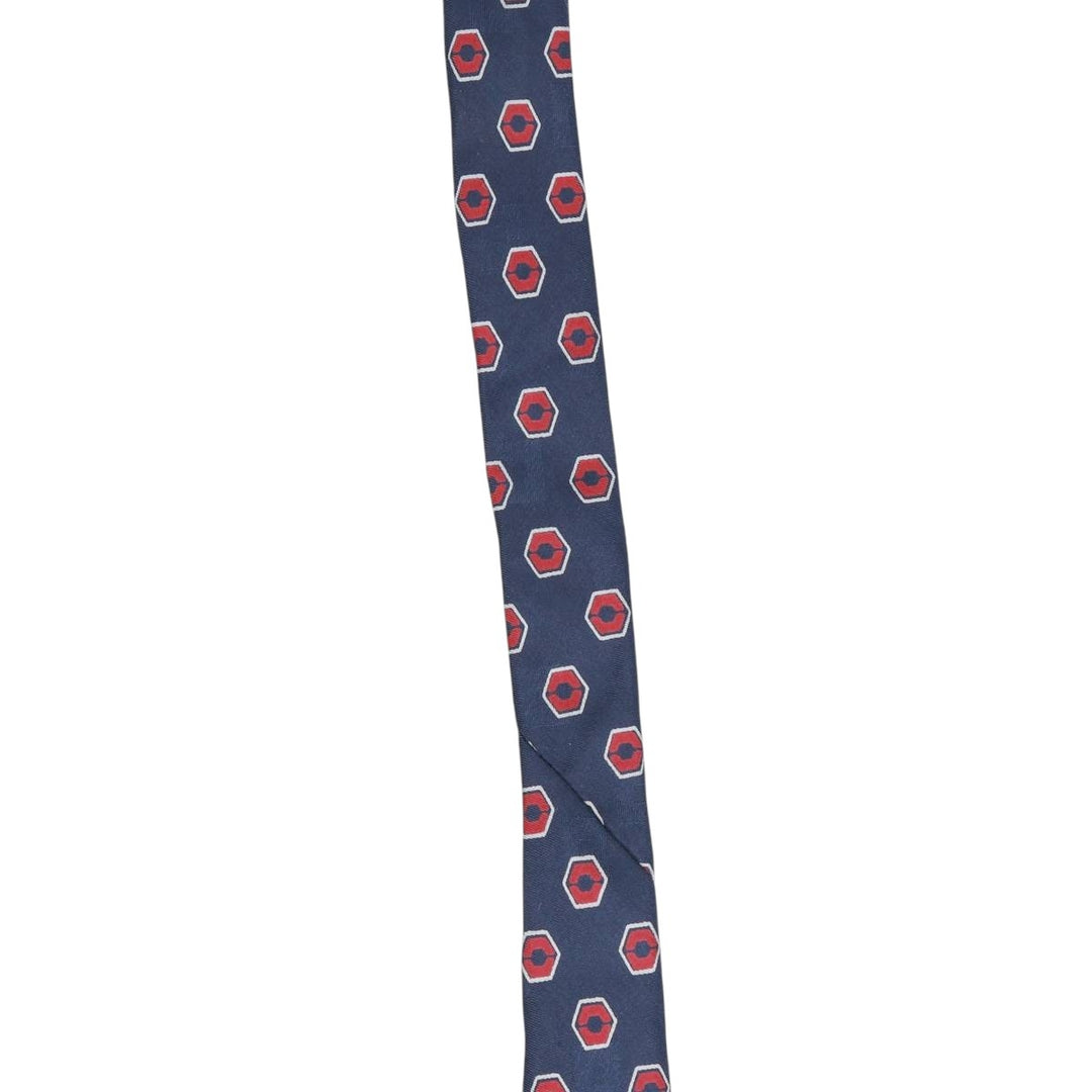 90'S Ralph Lauren POLO by Ralph Lauren all-over print tie, made in the USA, vintage. silk navy blue type Vintage Second Hand