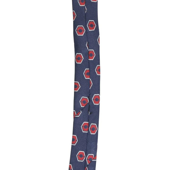 90'S Ralph Lauren POLO by Ralph Lauren all-over print tie, made in the USA, vintage. silk navy blue type Vintage Second Hand