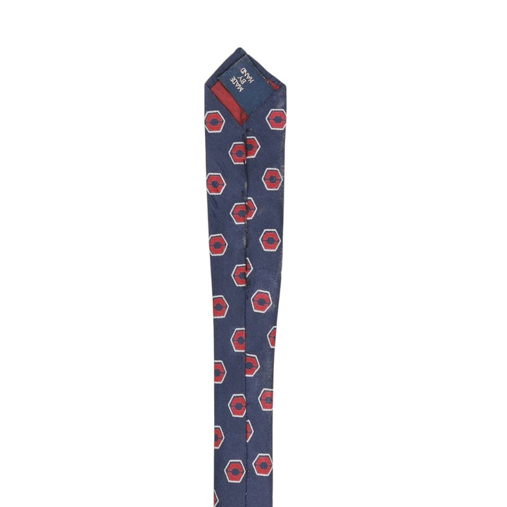 90'S Ralph Lauren POLO by Ralph Lauren all-over print tie, made in the USA, vintage. silk navy blue type Vintage Second Hand