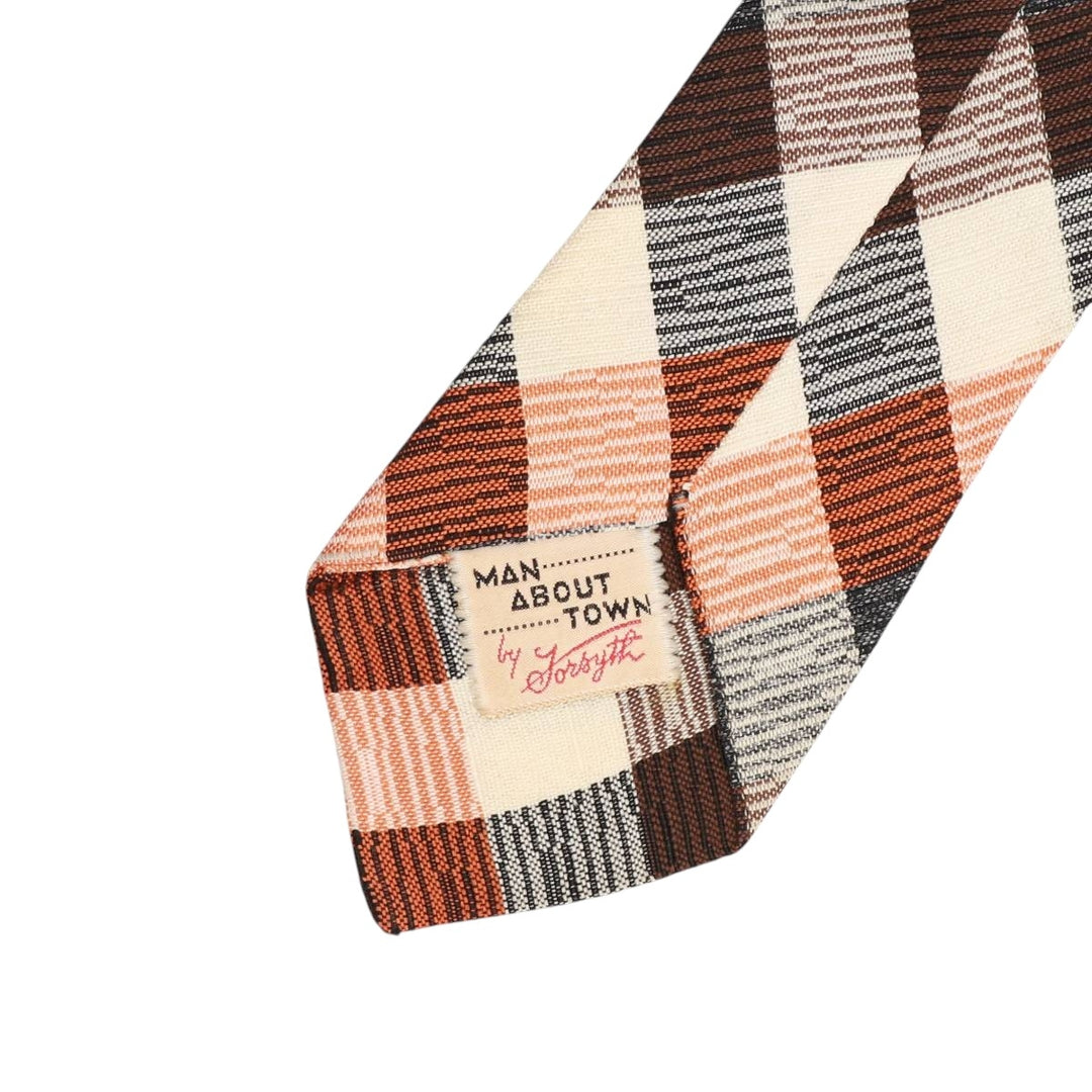 Forsyth Check Pattern Tie Vintage unclear ivory Vintage Second Hand