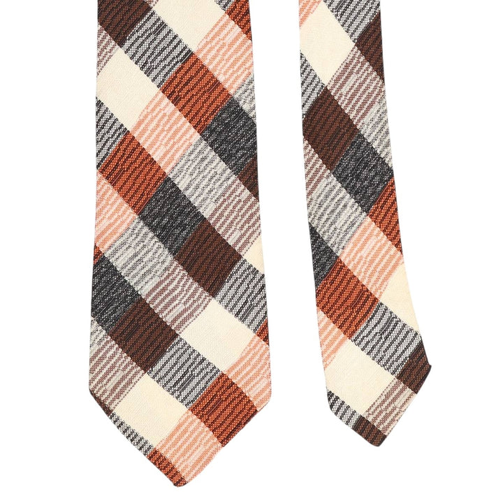 Forsyth Check Pattern Tie Vintage unclear ivory Vintage Second Hand