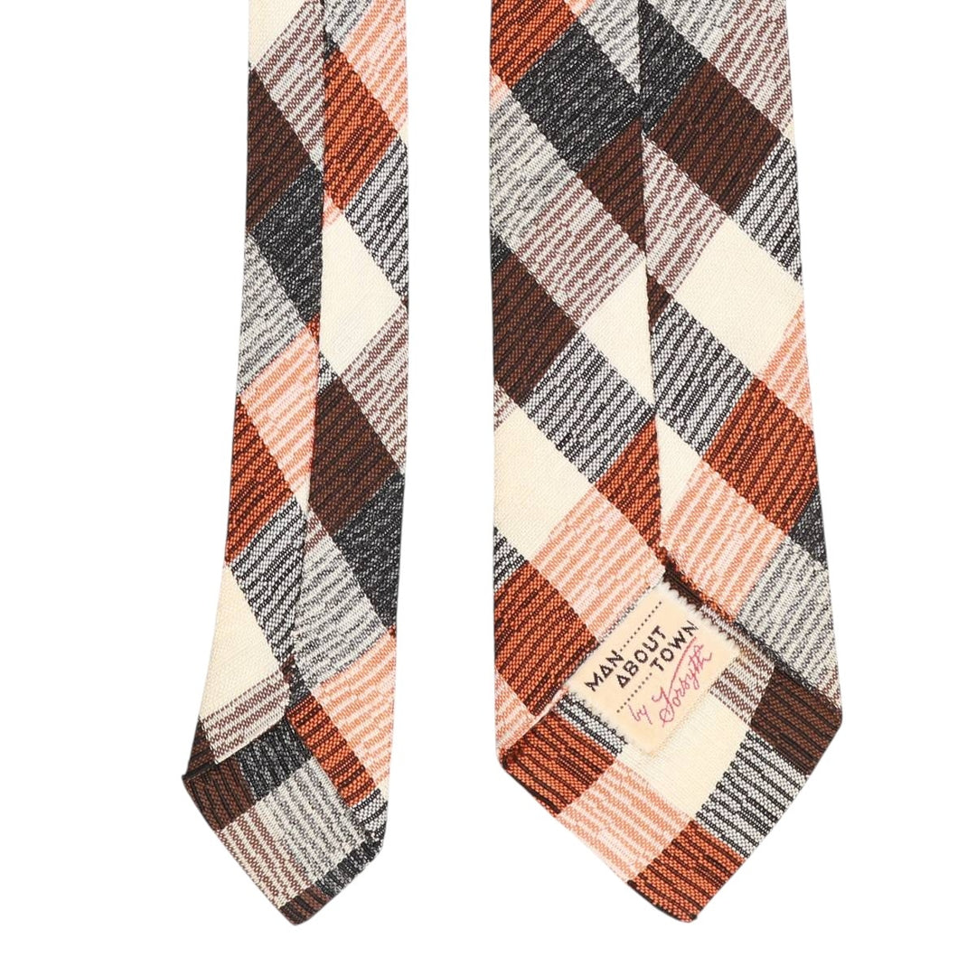 Forsyth Check Pattern Tie Vintage unclear ivory Vintage Second Hand