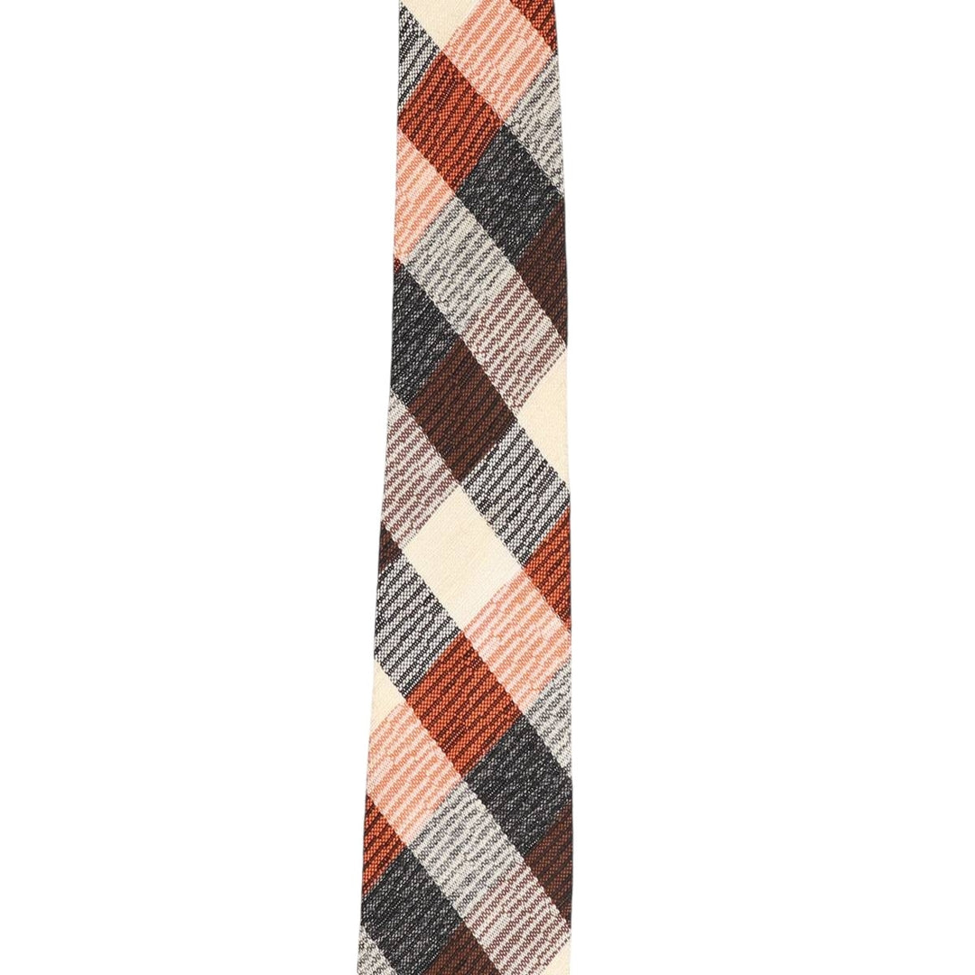 Forsyth Check Pattern Tie Vintage unclear ivory Vintage Second Hand