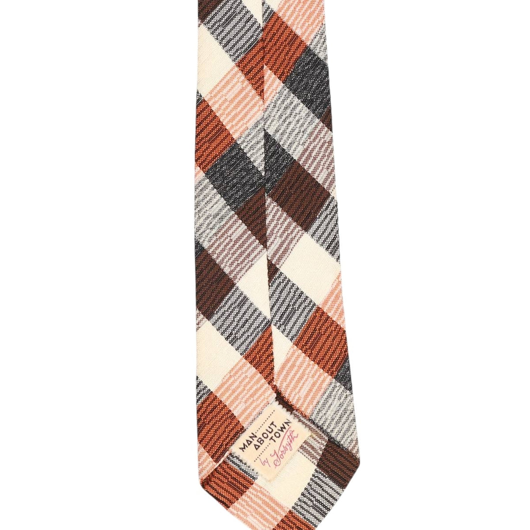 Forsyth Check Pattern Tie Vintage unclear ivory Vintage Second Hand
