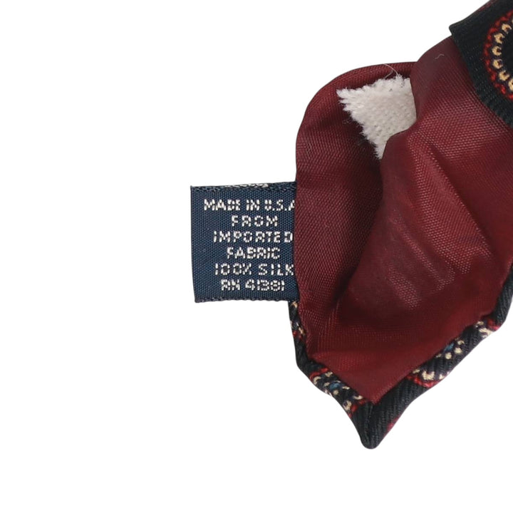90'S Ralph Lauren POLO by Ralph Lauren all-over print tie, made in the USA, vintage. silk black type Vintage Second Hand