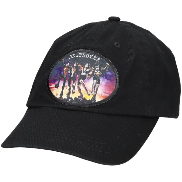 KISS (KISS) Band Baseball Cap, 6-Panel Cap, One Size Fits All cotton black type Vintage Second Hand