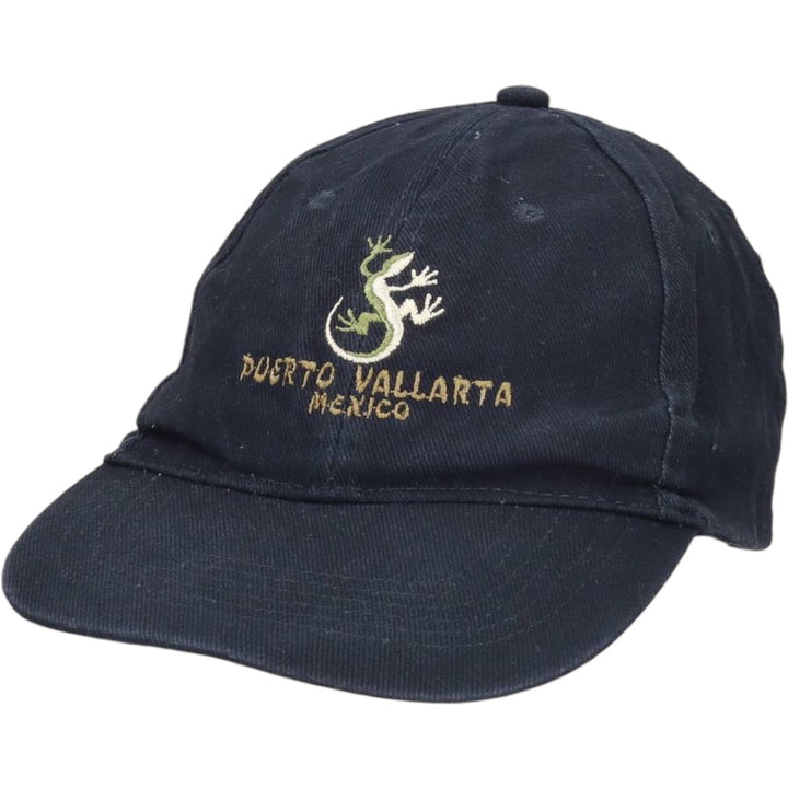 dkps Lizard Pattern Baseball Cap, 6-Panel Cap, One Size Fits All cotton navy blue type Vintage Second Hand