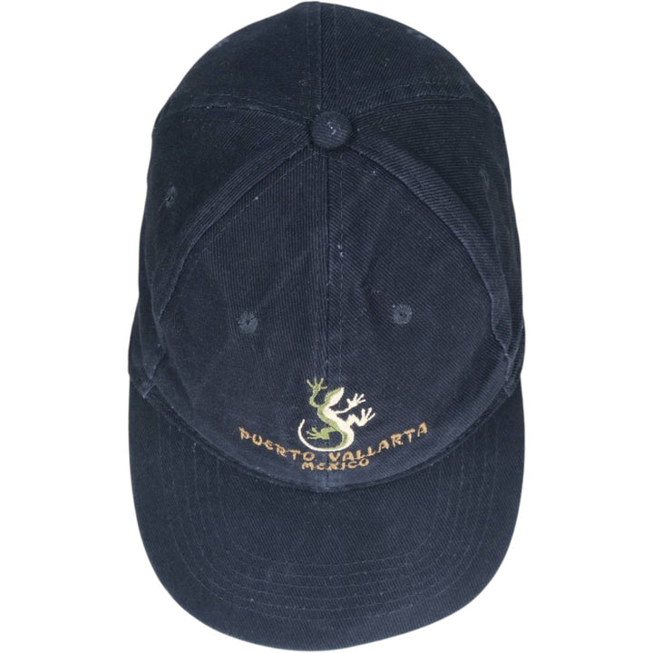 dkps Lizard Pattern Baseball Cap, 6-Panel Cap, One Size Fits All cotton navy blue type Vintage Second Hand