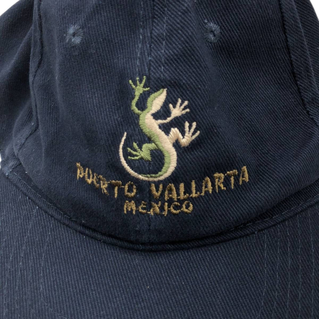 dkps Lizard Pattern Baseball Cap, 6-Panel Cap, One Size Fits All cotton navy blue type Vintage Second Hand