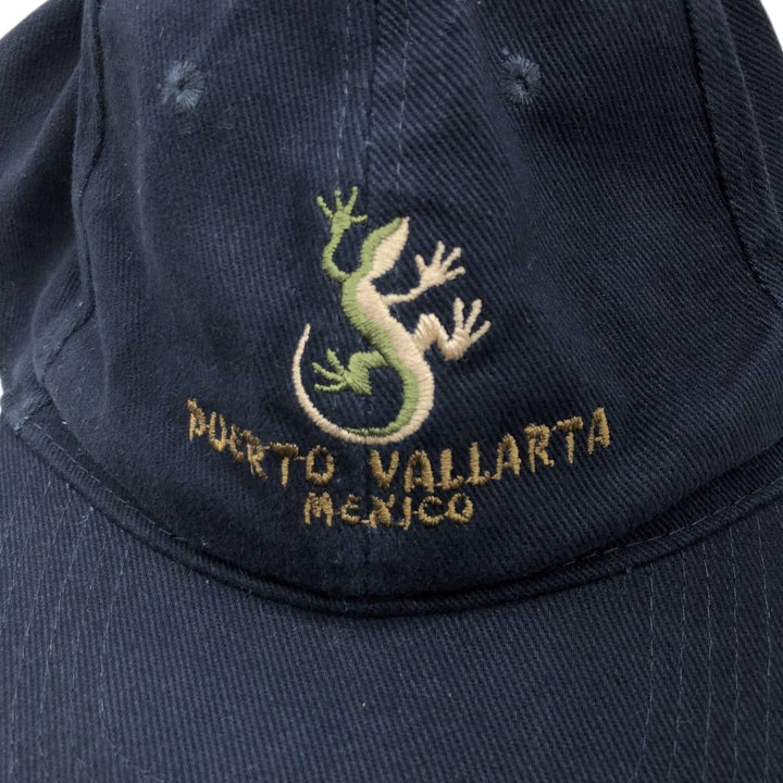 dkps Lizard Pattern Baseball Cap, 6-Panel Cap, One Size Fits All cotton navy blue type Vintage Second Hand
