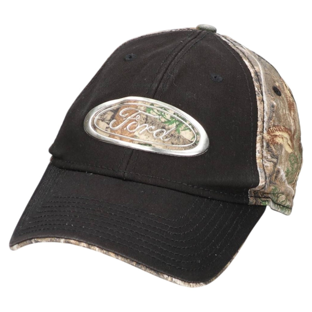 BUCK WEAR Ford Camouflage Pattern Realtree Camo 6-Panel Cap, One Size Fits Most cotton black type Vintage Second Hand
