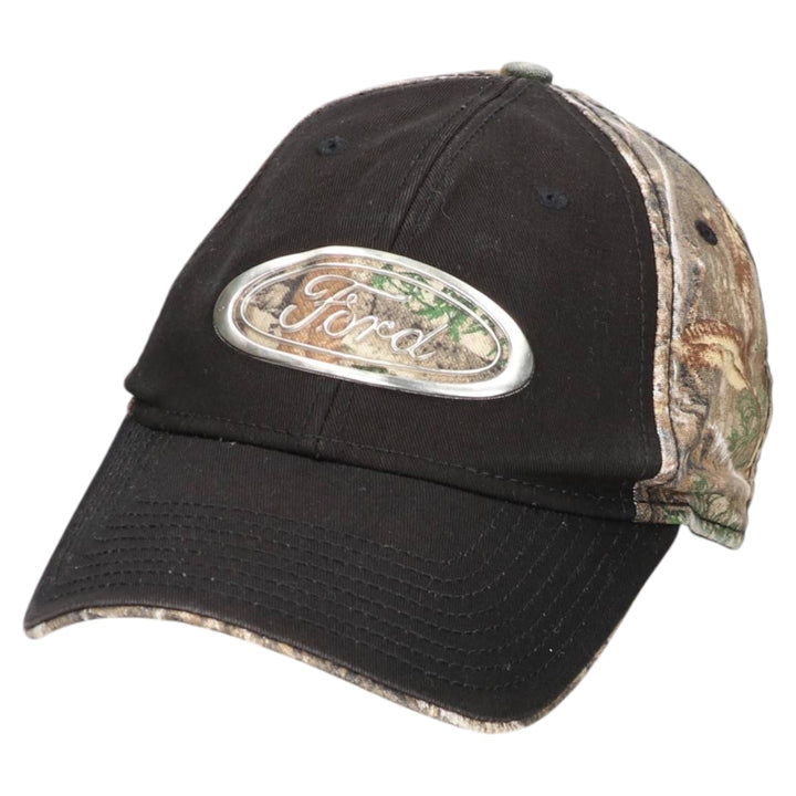 BUCK WEAR Ford Camouflage Pattern Realtree Camo 6-Panel Cap, One Size Fits Most cotton black type Vintage Second Hand